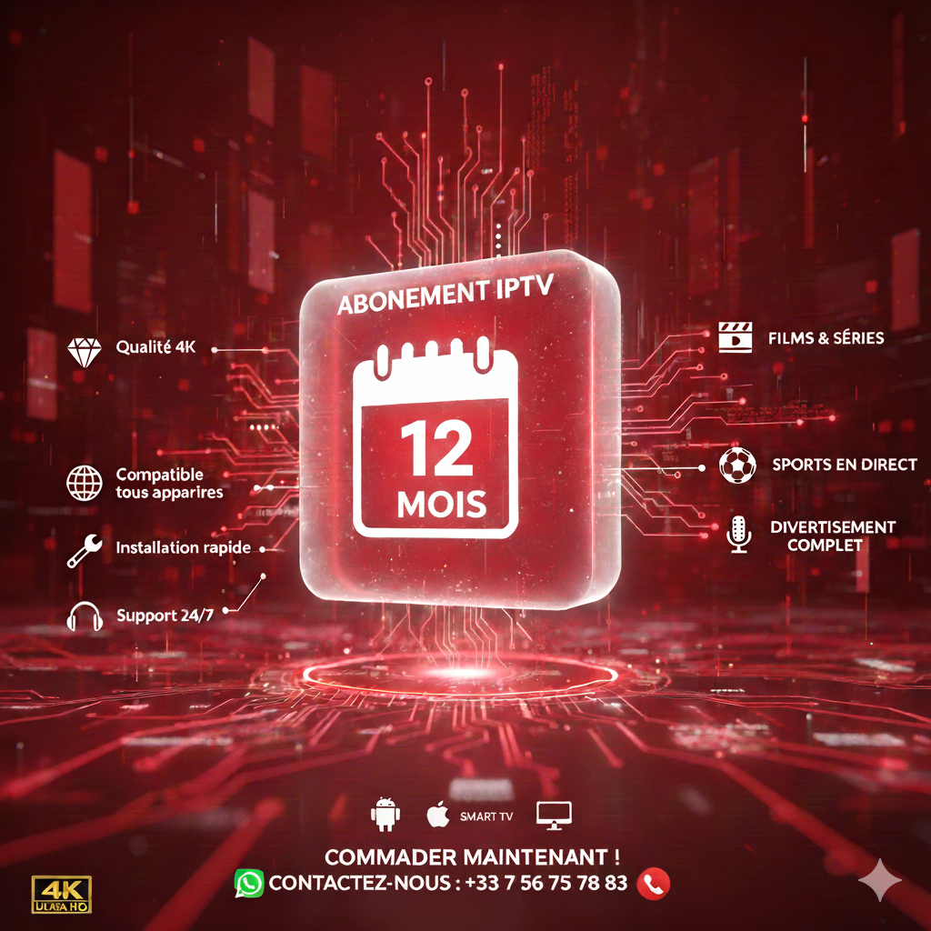 Abonnement IPTV 12 mois