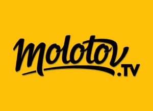 Logo "molotov.tv" sur fond jaune - Service IPTV légal français