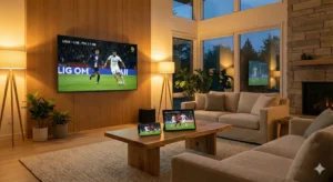 Smart TV, smartphone et tablette permettent de regarder la Ligue 1 en streaming 2026 sur plusieurs écrans Smart TV, smartphone et tablette permettent de regarder la Ligue 1 en streaming 2026 sur plusieurs écrans