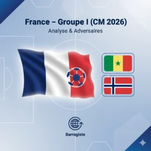Analyse de la France dans le groupe I de la Coupe du Monde 2026 sur un écran de télévision