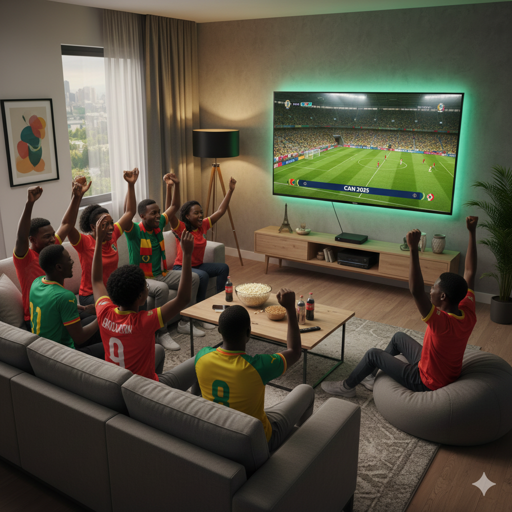 Supporters africains en France réunis autour de la CAN 2025 grâce à un abonnement IPTV fiable.